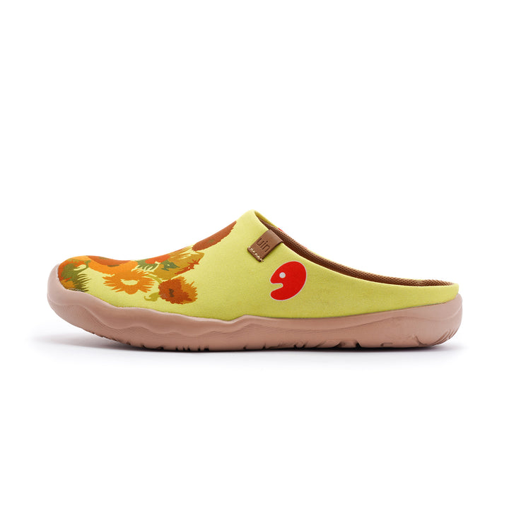 Van Gogh Sunflowers V1 Malaga Slipper Women