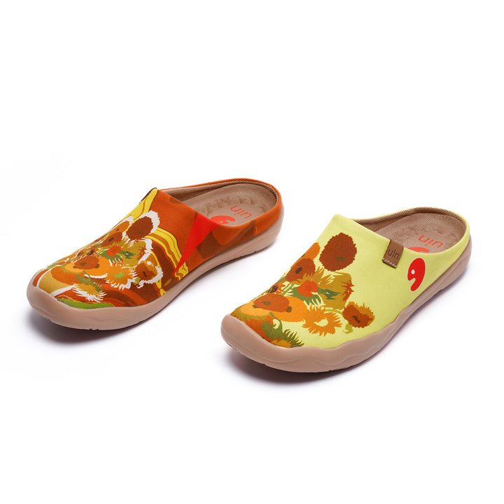 Van Gogh Sunflowers V1 Malaga Slipper Women