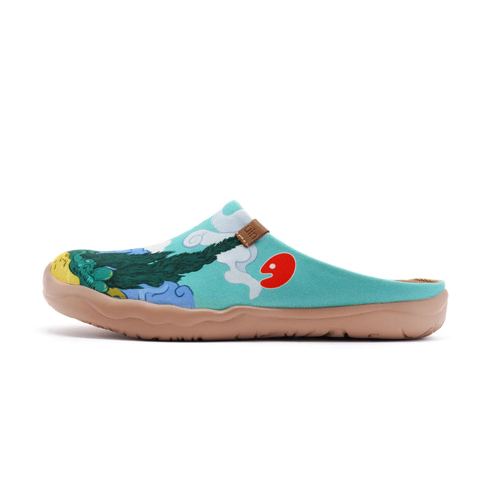 Van Gogh Wheatfield with Cypresses Malaga Slipper Women