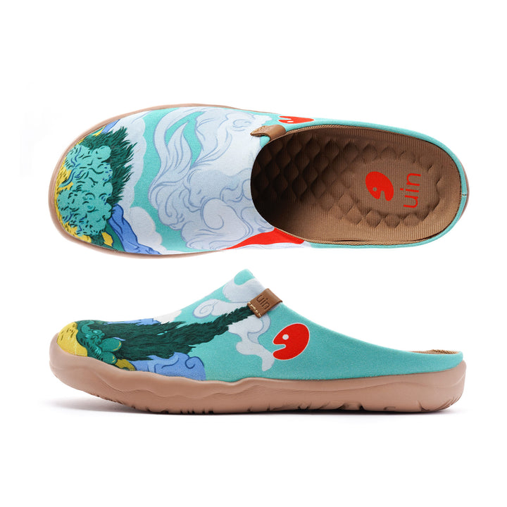 Van Gogh Wheatfield with Cypresses Malaga Slipper Women