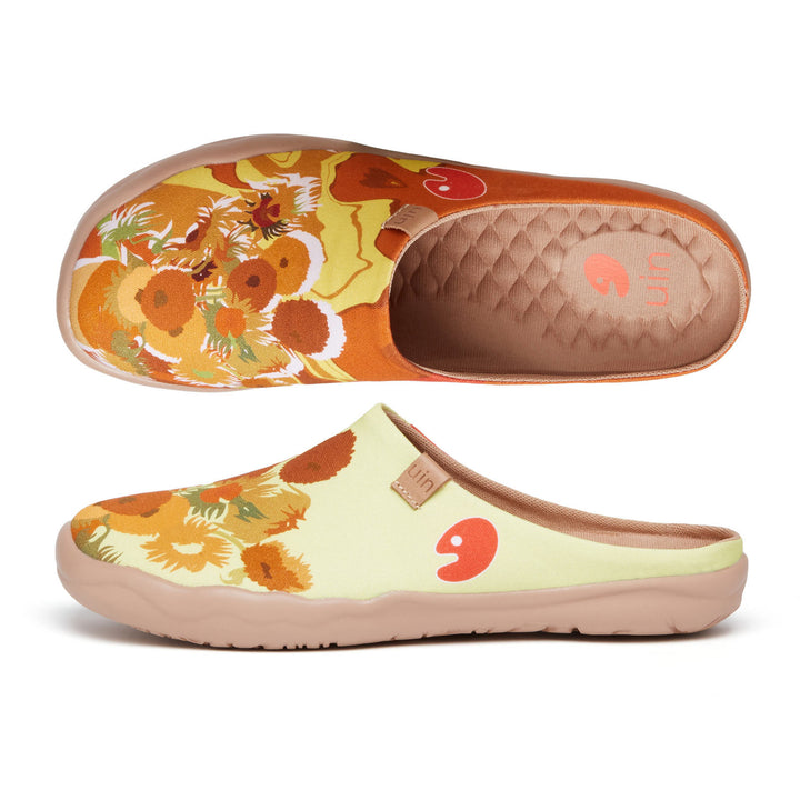 Van Gogh Sunflowers V1 Malaga Slipper Women