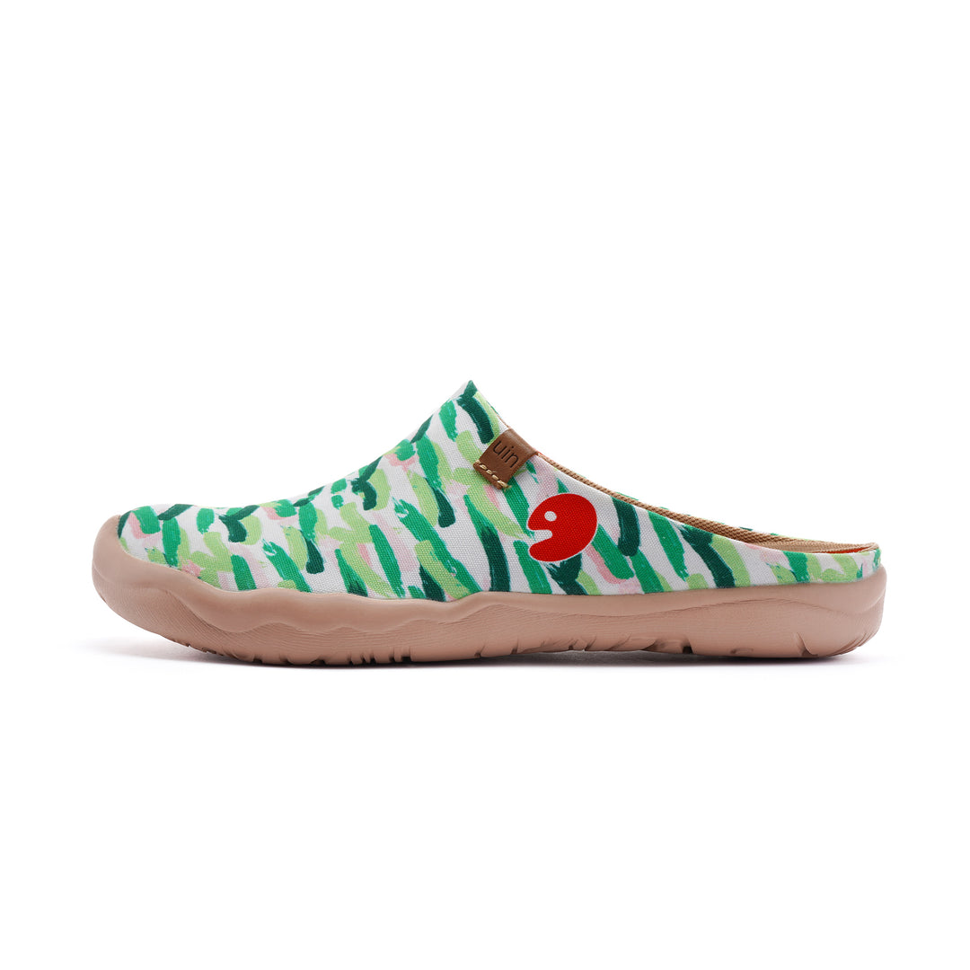 Van Gogh Wheatfield with Cypresses V2 Malaga Slipper Women