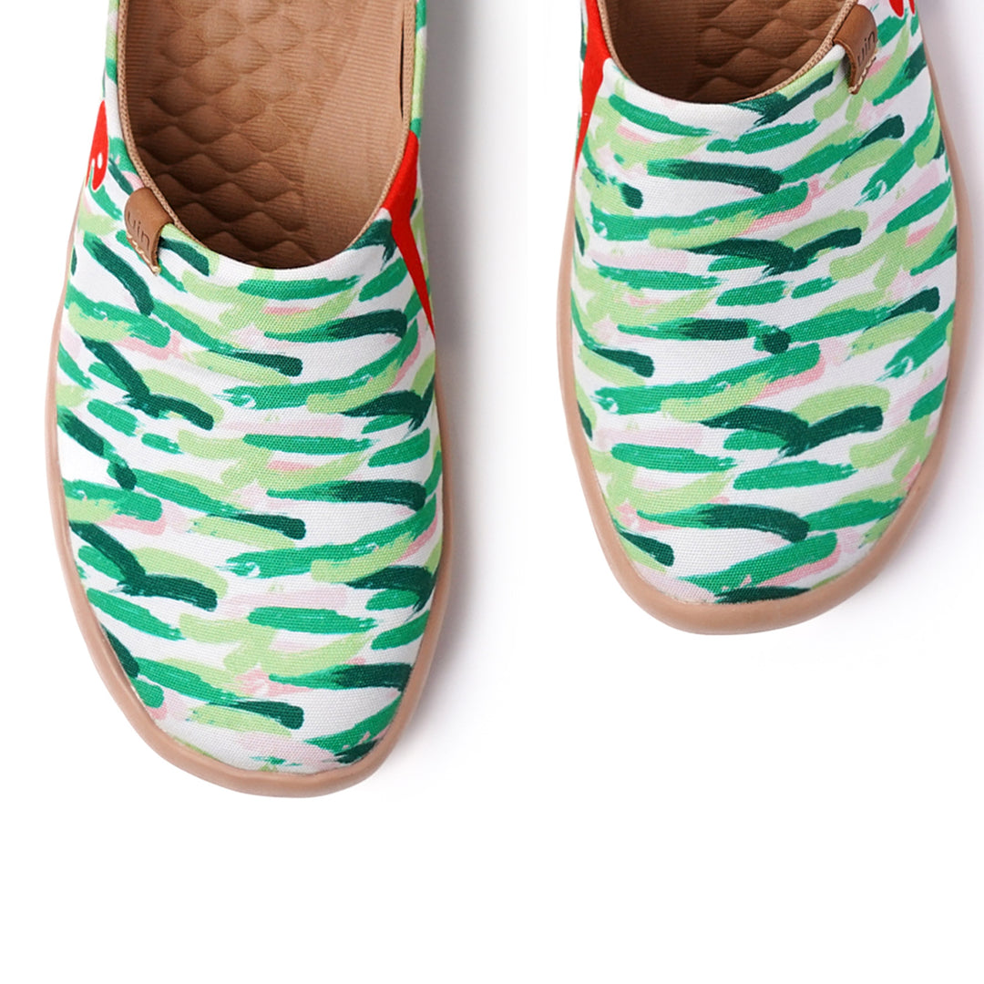 Van Gogh Wheatfield with Cypresses V2 Malaga Slipper Women