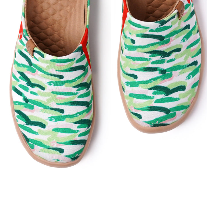 Van Gogh Wheatfield with Cypresses V2 Malaga Slipper Women