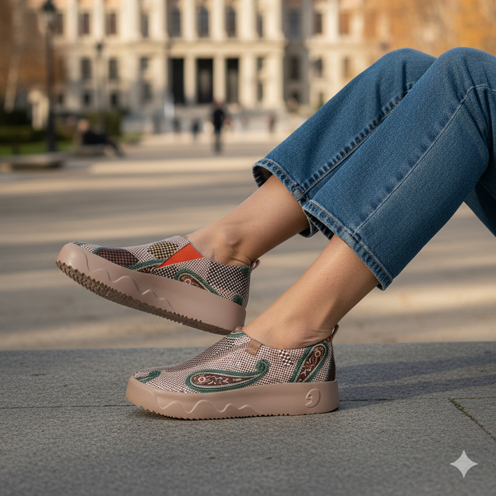 UIN Footwear Women Paisley Check II Toledo IX Women Canvas loafers