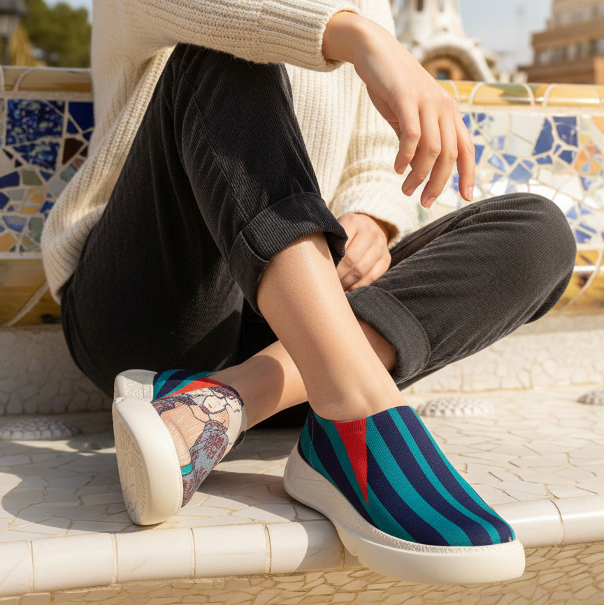 UIN Footwear Women George Barbier Robe et Manteau pour le Theatre Toledo XII Women Canvas loafers