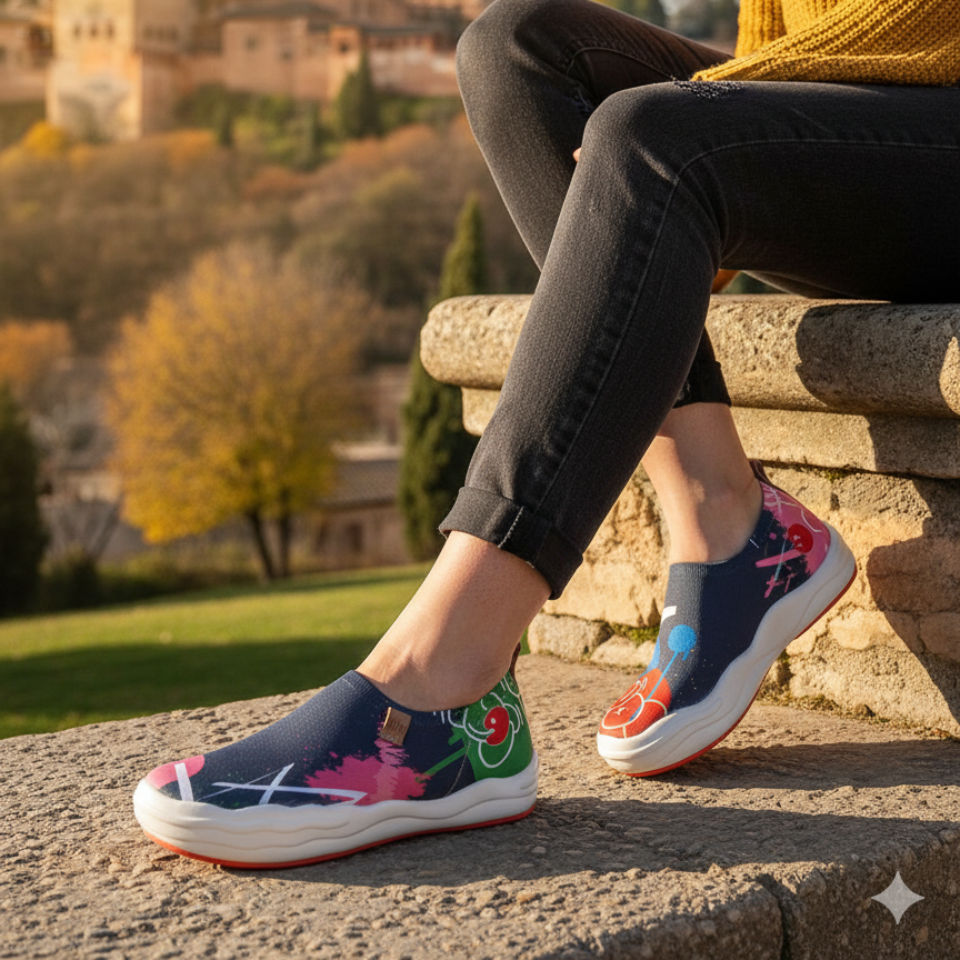 UIN Footwear Women Graffiti Wall Toledo VIII Women Canvas loafers