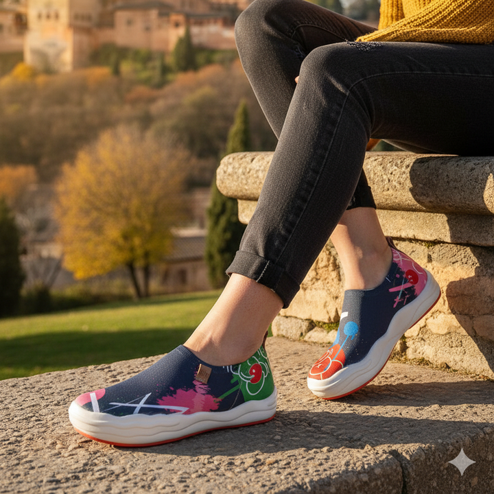 UIN Footwear Women Graffiti Wall Toledo VIII Women Canvas loafers