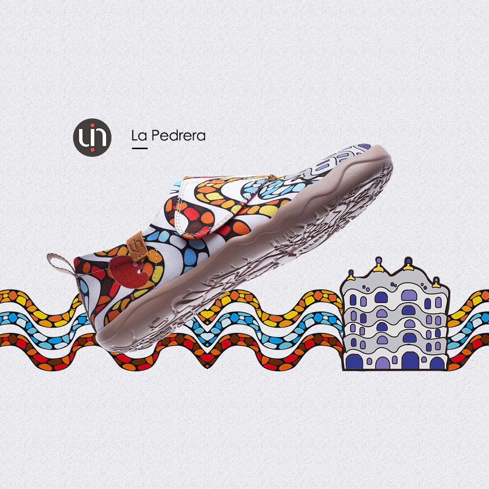 -LA PEDRERA- Kids Art Painted Canvas Shoe