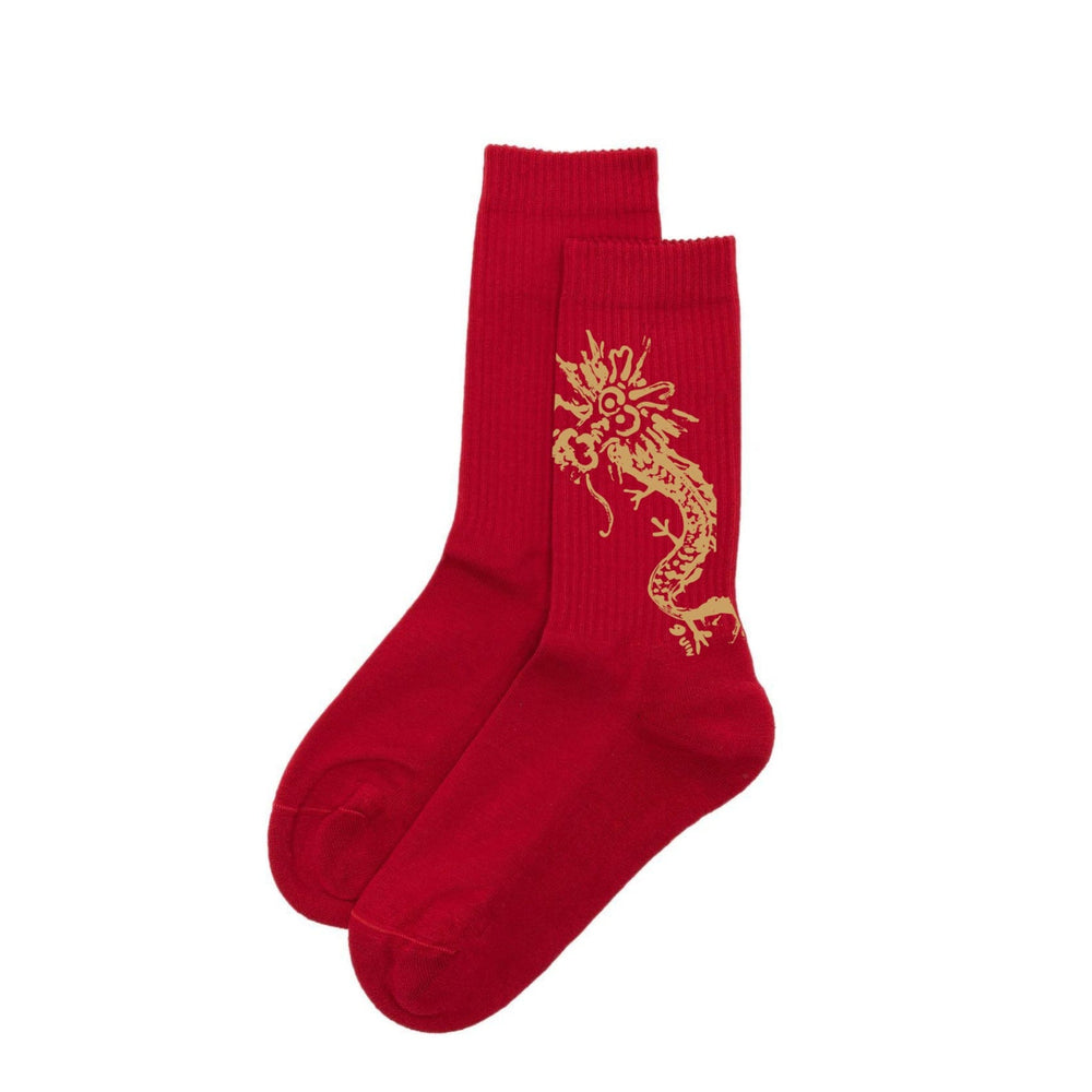 UIN Footwear Accesory F U in Luck Red Female Socks Canvas loafers