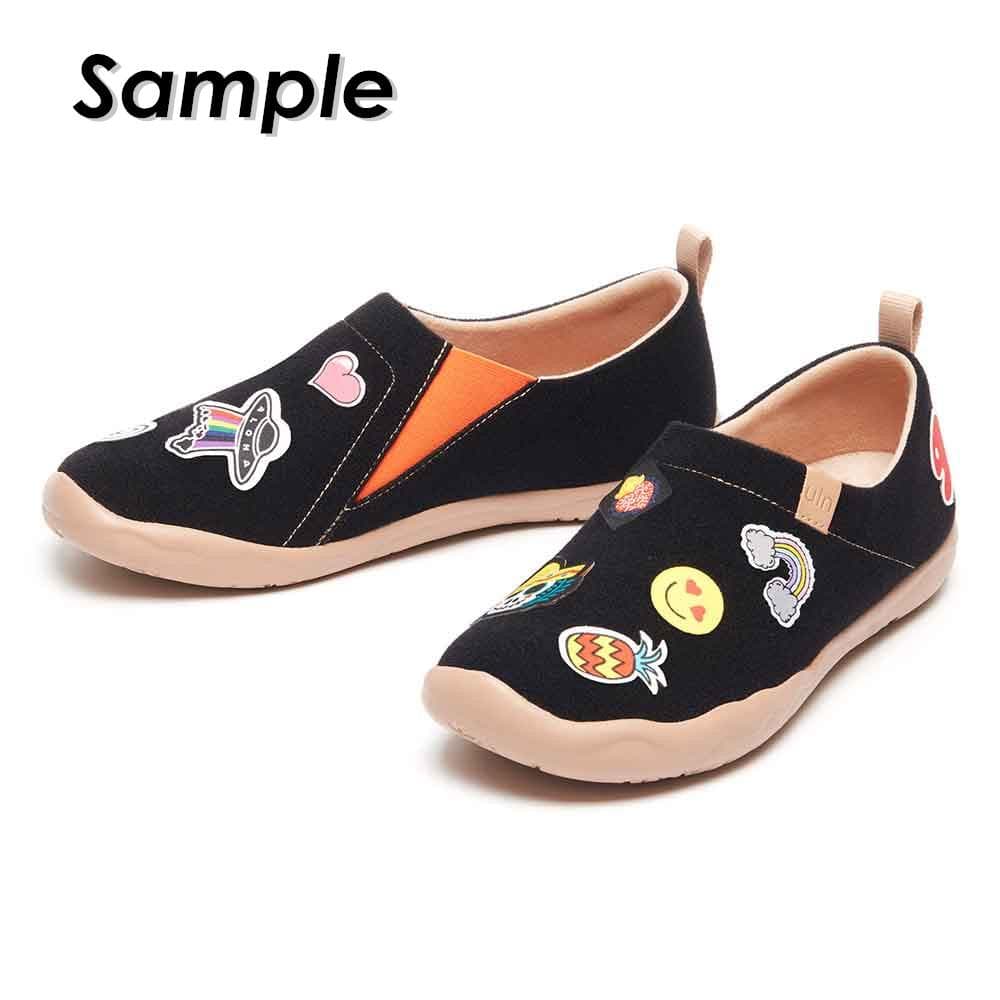 UIN Footwear DIY Stickers Alien Sticker Canvas loafers