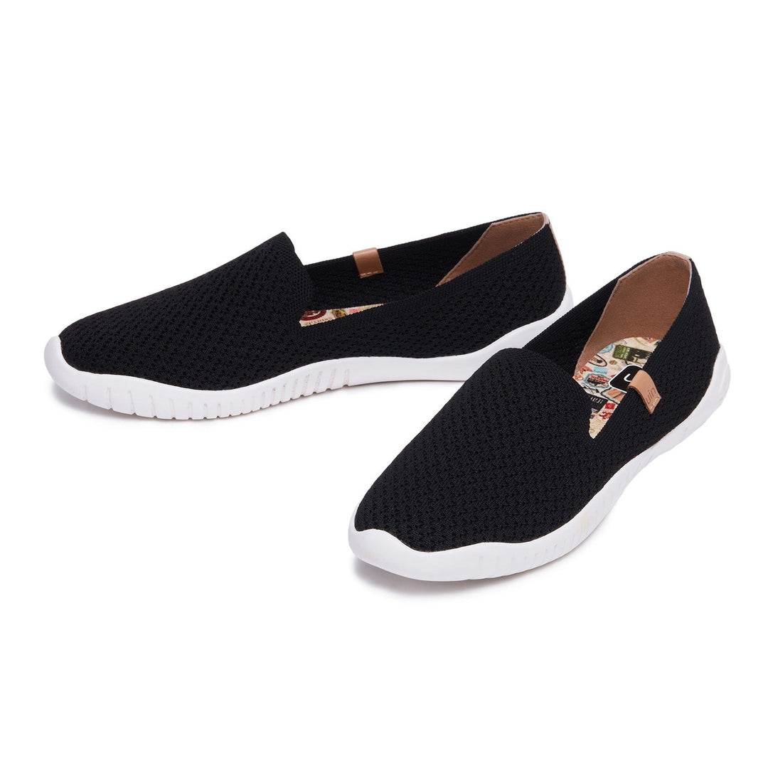 UIN Footwear Women Charcoal Black Minorca II Women Canvas loafers