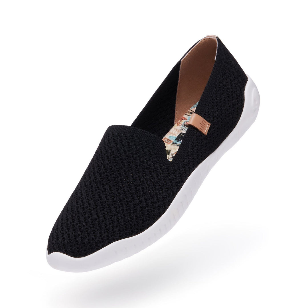 UIN Footwear Women Charcoal Black Minorca II Women Canvas loafers