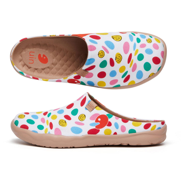 UIN Footwear Women Dotted Joy 2 Malaga Slipper Women Canvas loafers