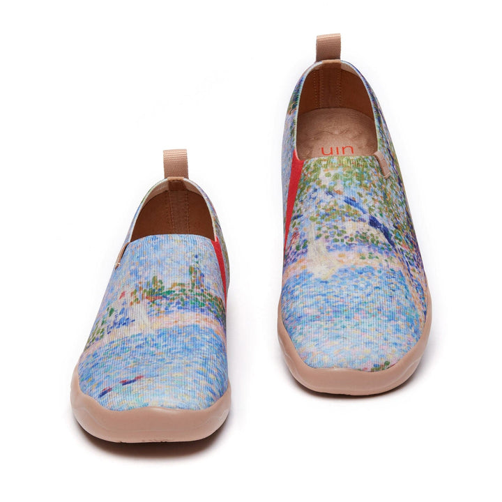 UIN Footwear Women Georges Seurat The Seine seen from La Grande Jatte Women Canvas loafers