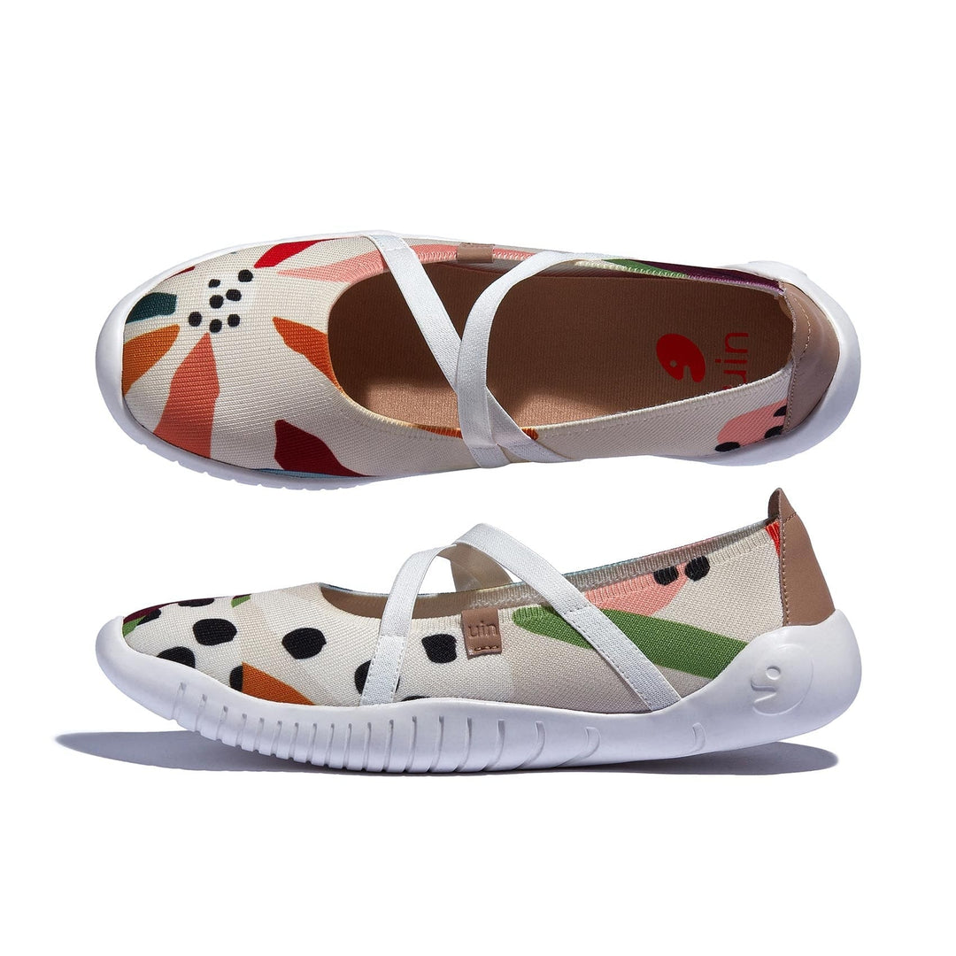 UIN Footwear Women Hand Drawn Spring Menorca VII Women Canvas loafers