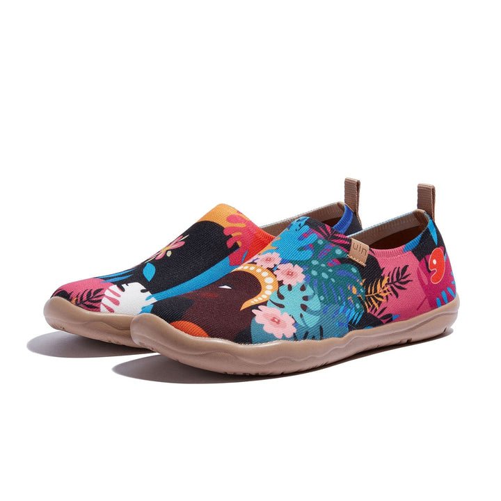 UIN Footwear Women Lady Flower Toledo I Women Canvas loafers