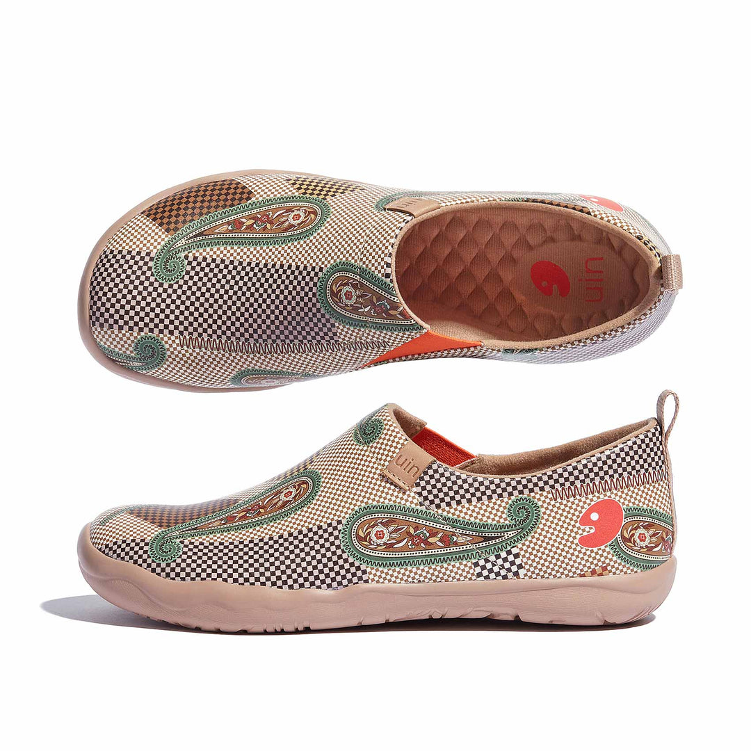 UIN Footwear Women Paisley Check Toledo I Women Canvas loafers