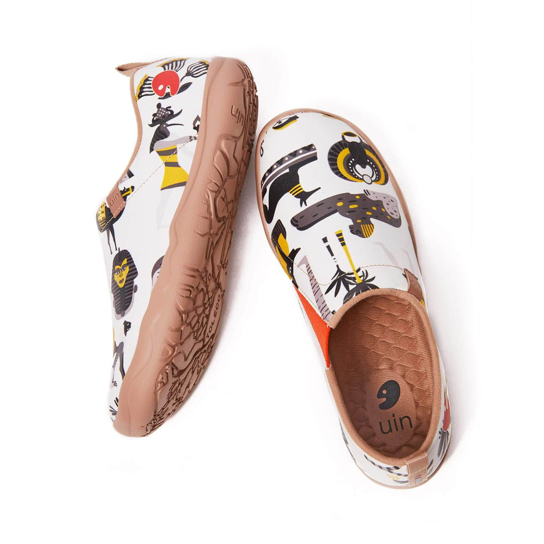 UIN Footwear Women (Pre-sale) Impressions of Egypt Canvas loafers