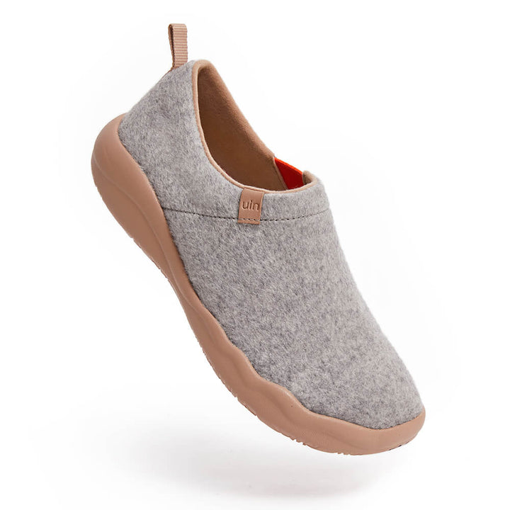 UIN Footwear Women (Pre-sale) Toledo II Light Grey Wool Women Canvas loafers