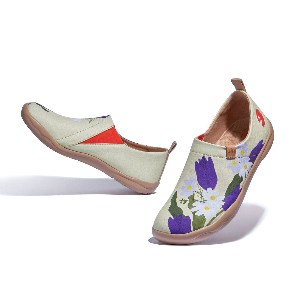 UIN Footwear Women Purple Tulips Toledo I Women Canvas loafers