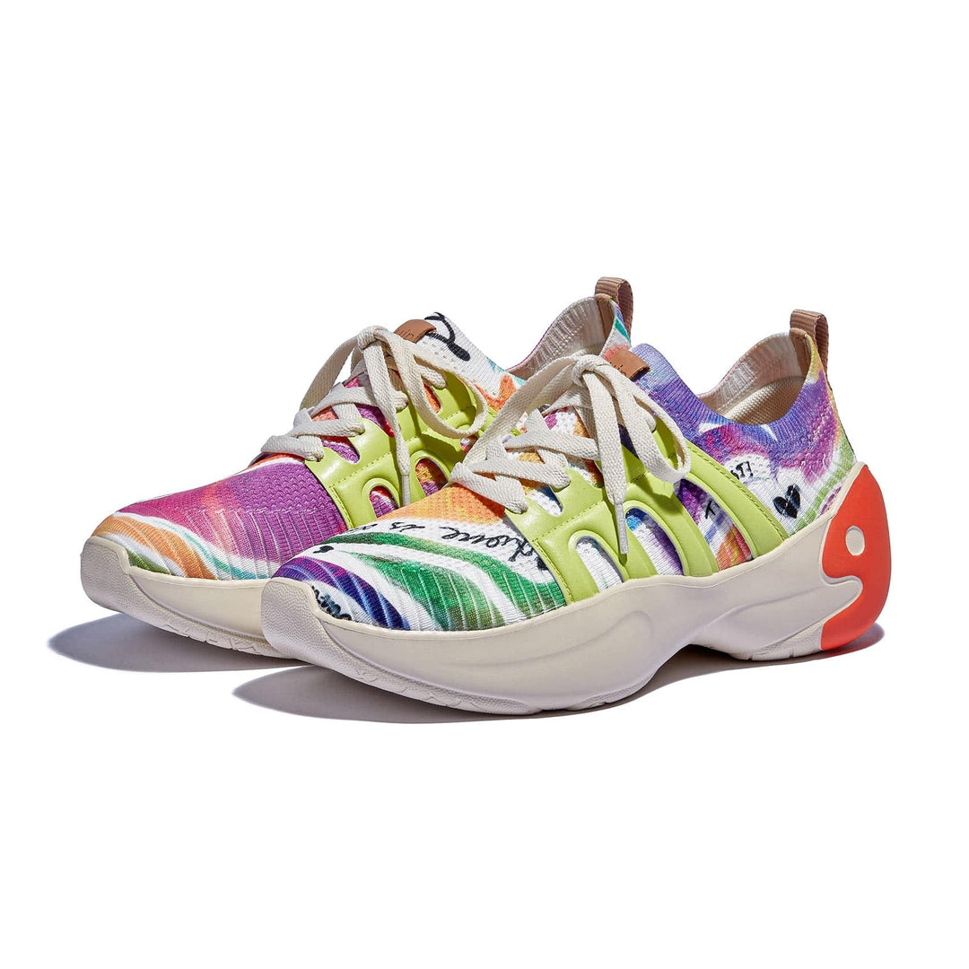 UIN Footwear Women Rainbow Feathers Salamanca I Women Canvas loafers