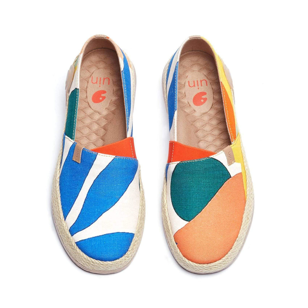 UIN Footwear Women Tropical Day Marbella Canvas loafers