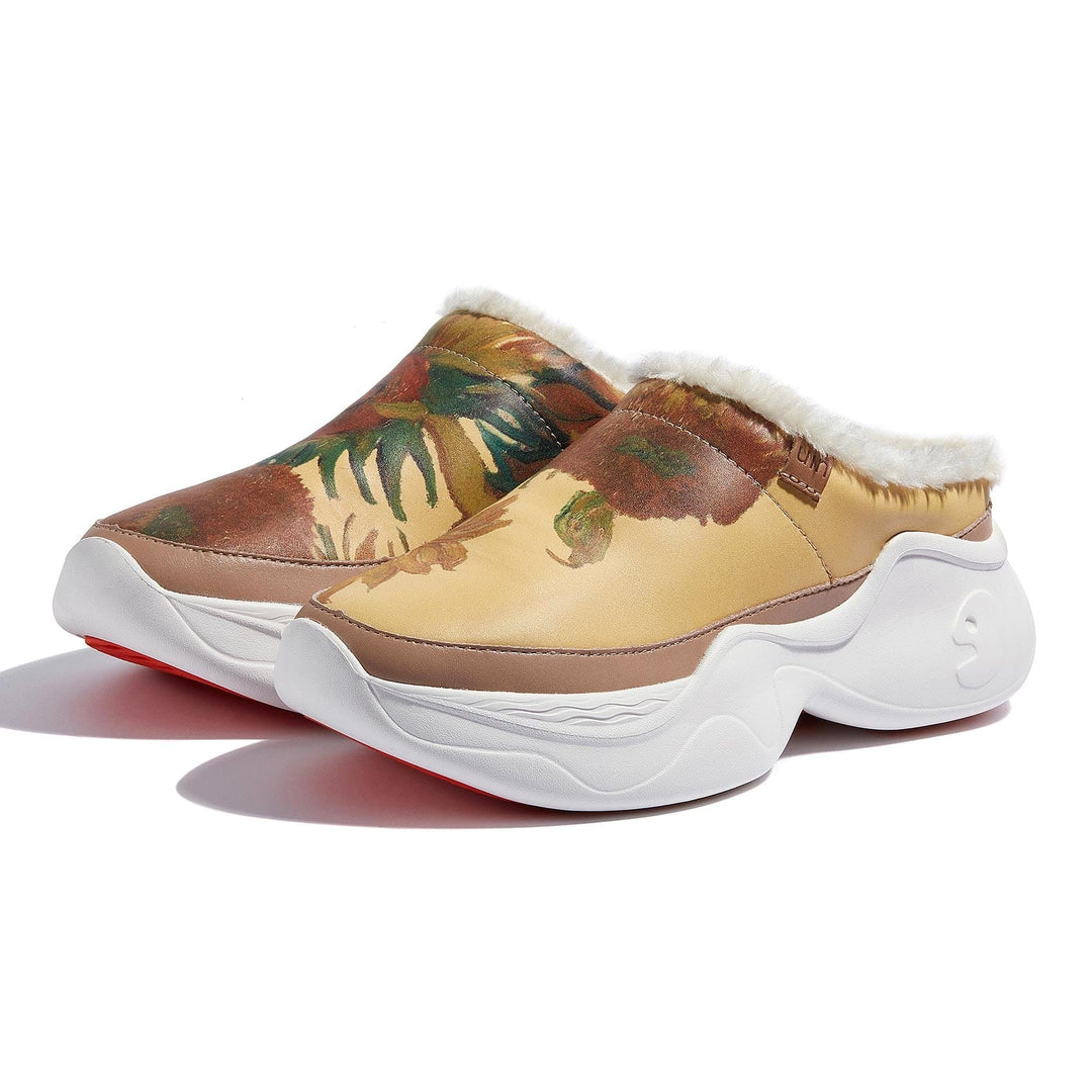 UIN Footwear Women Van Gogh Sunflowers Palma VI Women Canvas loafers