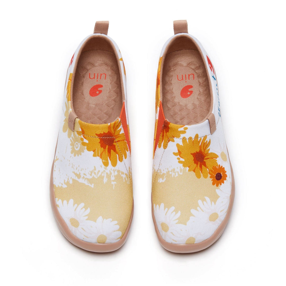 UIN Footwear Women Van Gogh Sunflowers V4 Women Canvas loafers