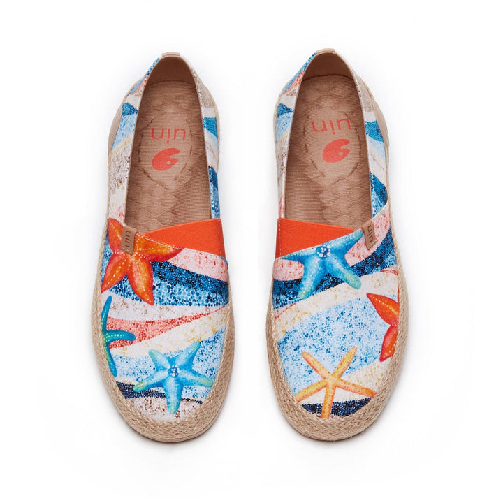 UIN Footwear Women Vivid Starfish Marbella I Women Canvas loafers